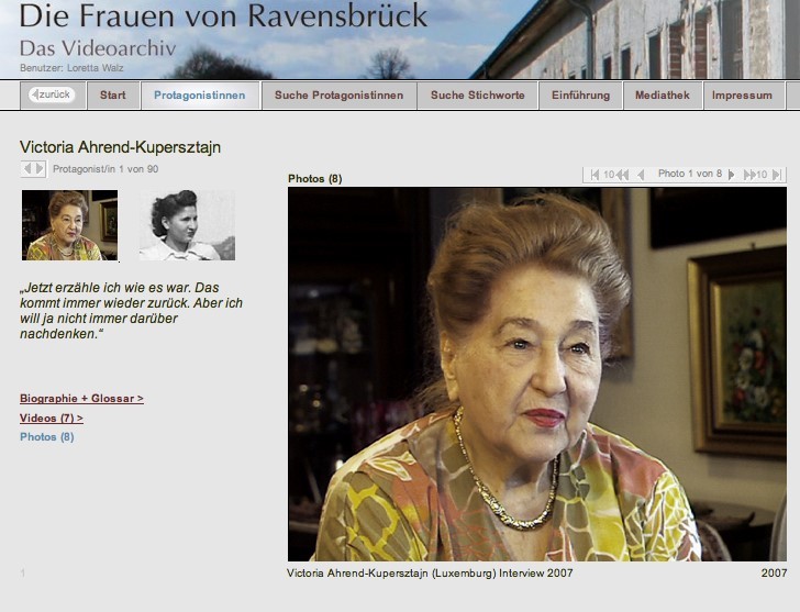 Das Videoarchiv „Die Frauen von Ravensbrück“ als Lernressource in Anwesenheit der Filmemacherin Loretta Walz